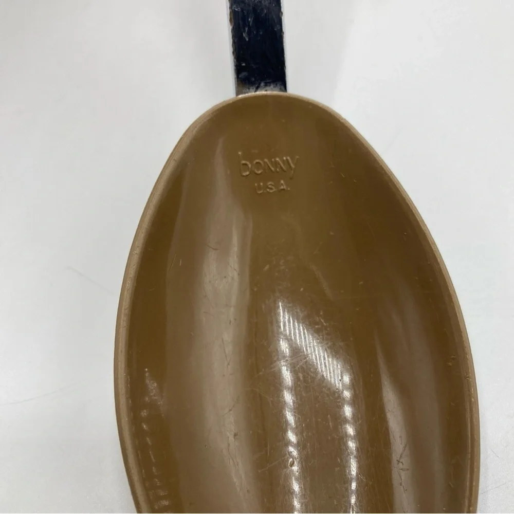BONNY USA Nylon Solid Serving Spoon Yellow Handle Heat Resistant Vintage